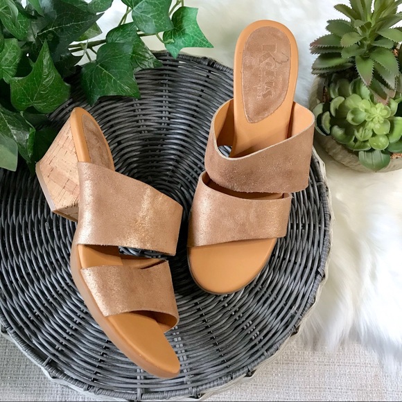 Kork-Ease Shoes - Korks 10 metallic bronze cork sandals strappy
